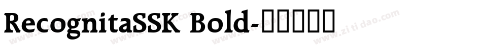 RecognitaSSK Bold字体转换